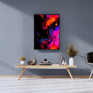 Dicke Farbexplosion Dynamische Abstrakte Moderne Fotodruck