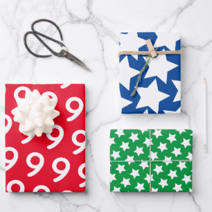 Dicke Farbsteine - Kindergeburtstag des Zollalters Geschenkpapier Set