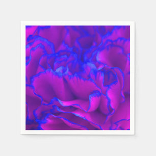 Dicke Fuschia Pink und Blue Carnation Blume Serviette