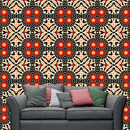 Dicke gefärbte, komplexe ethnische Bohemische Folk Tapete