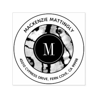 Dicke Gefärbte Krawatte Agate Texture Monogram Adr Permastempel