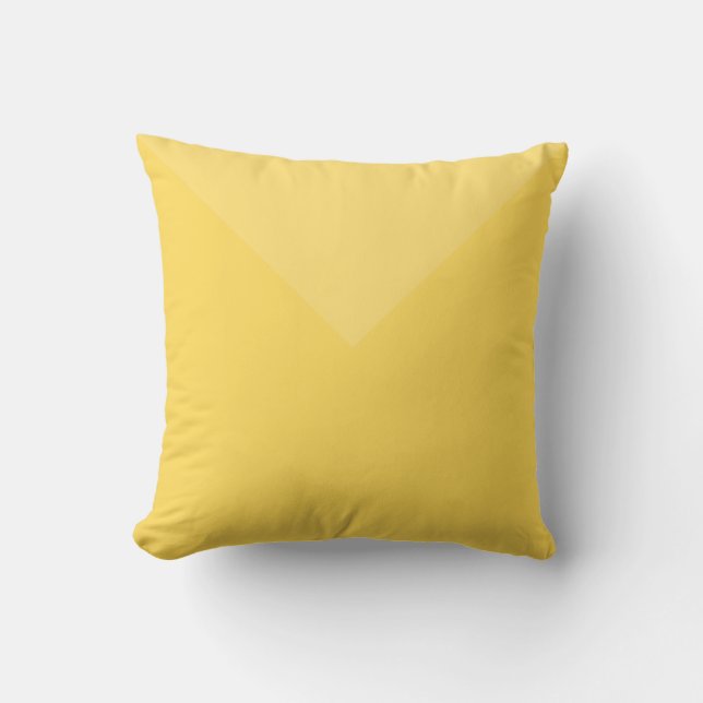 Dicke gelbe geometrische grafische Solid-Farbe Kissen (Vorderseite)