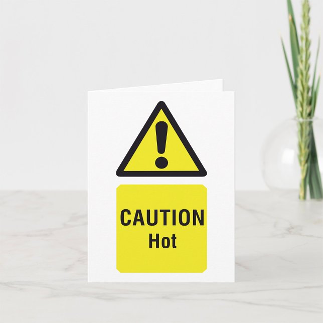 Dicke gelbe Vorsicht Hot Sign Safety Karte (Von Creator hochgeladen)