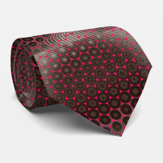 Dicke Geometrie: Fuchsia Eclipse Silk Krawatte