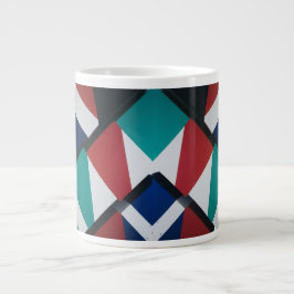 Dicke geometrische Dreiecke - Jumbo-Tasse