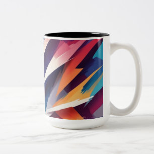 Dicke geometrische Farbburste Zweifarbige Tasse
