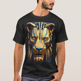 Dicke geometrische Lion - Stärke in jeder Zeile T-Shirt