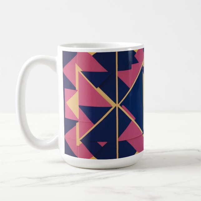 Dicke geometrische Muster - Klassische Tasse 15 oz (Links)