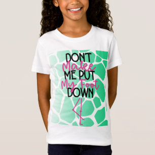Dicke Grafik "Don't make me put my foot" T-Shirt