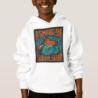 Dicke grafische Hoodie - Weiße Hoodie-Waves für Ju