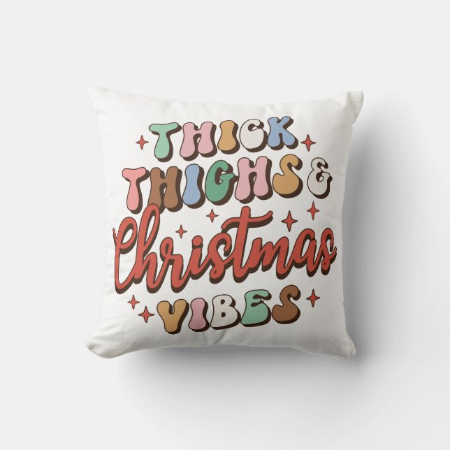 Dicke Höhen und Weihnachtsmäntel Kissen (Vorderseite)