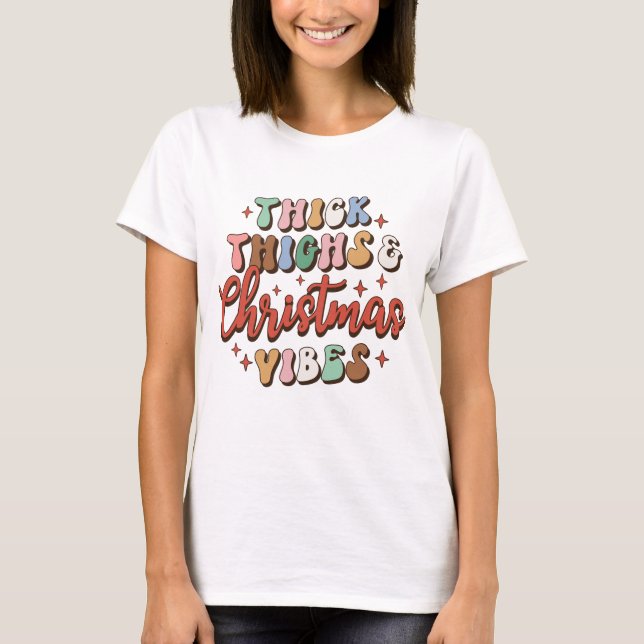 Dicke Höhen und Weihnachtsmäntel T-Shirt (Vorderseite)
