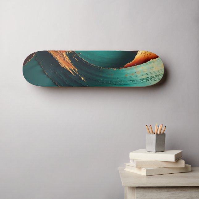 Dicke Impasto-Öl-gemalte Abstraktion Skateboard (Wandkunst (Horz))