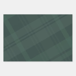 Dicke karierte, dunkelgrüne Seefahrt Geschenkpapier Set