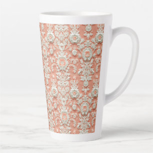 Dicke Keramik mit Koralleneffekt große Latte-Tasse Milchtasse