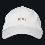Dicke King-Themed Kappe in Dauerhaftem Baumwollgew<br><div class="desc">Dauerhafte Baumwollkappe mit kühlem "King" Stickereien für Stil und Komfort.</div>