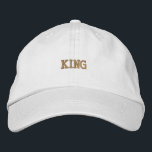 Dicke King-Themed Kappe in Dauerhaftem Baumwollgew<br><div class="desc">Dauerhafte Baumwollkappe mit kühlem "King" Stickereien für Stil und Komfort.</div>