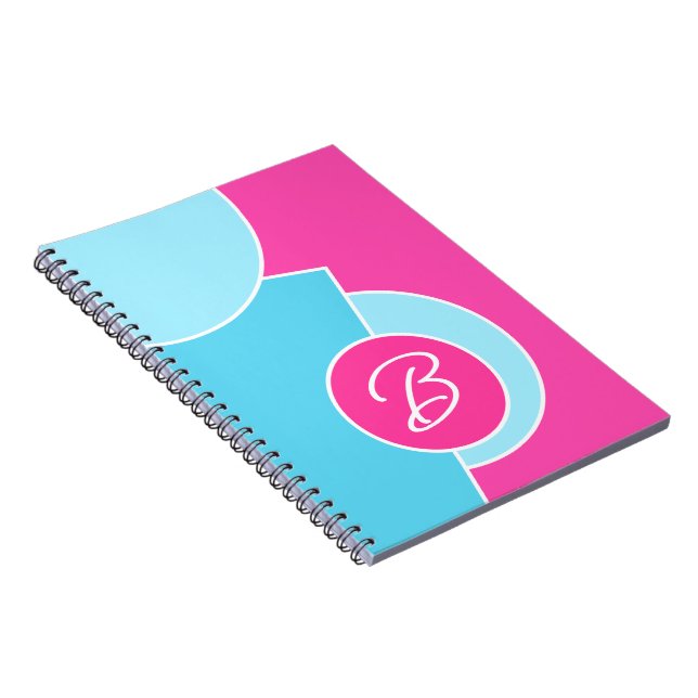 Dicke, leuchtende Fun Chic Abstrakt Circles Art Pa Notizblock (Rechte Seite)