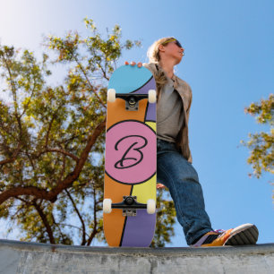 Dicke, leuchtende Fun Chic Abstrakt Circles Art Pa Skateboard