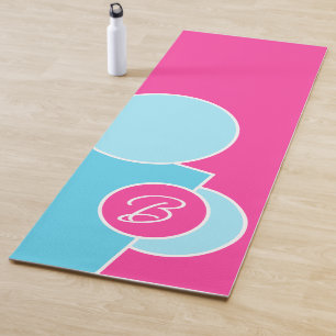 Dicke, leuchtende Fun Chic Abstrakt Circles Art Pa Yogamatte