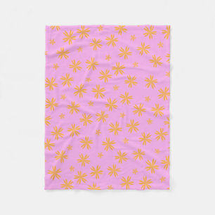 Dicke Lila Orange Tropical Floral Botanical Fleecedecke