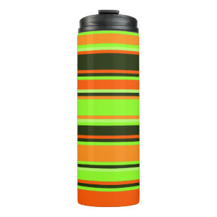 Dicke Limon, orange und Mandarine gestreift Tumble Thermosbecher