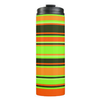 Dicke Limon, orange und Mandarine gestreift Tumble Thermosbecher