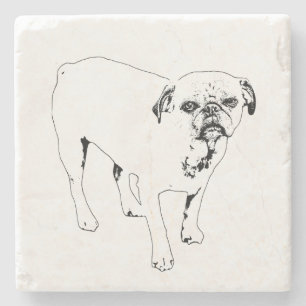 Dicke Linien-Hunde-Unterlage für fröhliche Zusamme Steinuntersetzer