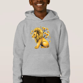 Dicke Löwe mit Blüten Kids Pullover
