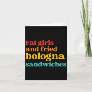 Dicke Mädchen und gebratene Bologna-Sandwiches Lus Karte