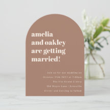 Dicke Minimalistische Soft Mocha Retro Wedding Arc