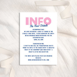 Dicke moderne Art Funky farbenfrohe blaue rosa Hoc Begleitkarte