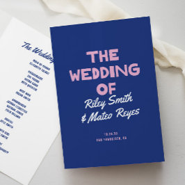 Dicke moderne Art Funky farbenfrohe blaue rosa Hoc Programm