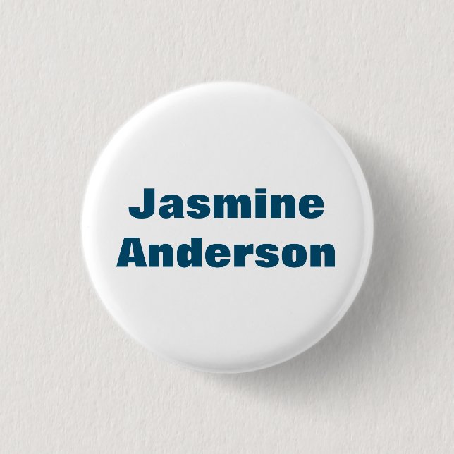 Dicke moderne Minimalistische Ozeanfarbe Button (Vorderseite)