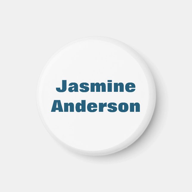 Dicke moderne Minimalistische Ozeanfarbe Magnet (Vorne)