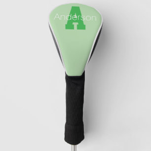 Dicke moderne Monogramm Pale & Kelly Green Golf Headcover