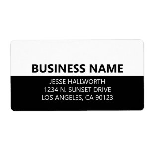 Dicke moderne Schwarz-Weiß-Rücksendeadresse