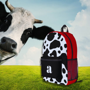 Dicke monogramm Cowhid-Rückpackung Bedruckter Rucksack