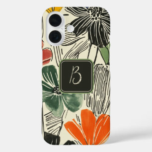 Dicke Muster Monogramm iPhone 16 Hülle
