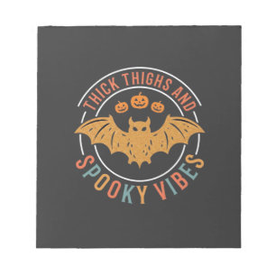 Dicke Oberschenkel Gruselige Vibes Halloween Flede Notizblock
