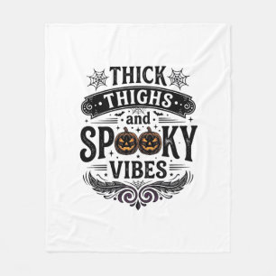 Dicke Oberschenkel Gruselige Vibes Halloween-Shirt Fleecedecke
