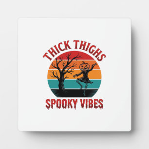 Dicke Oberschenkel Gruselige Vibes Halloween-Shirt Fotoplatte