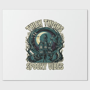 Dicke Oberschenkel Gruselige Vibes Halloween Spukh Geschenkpapier