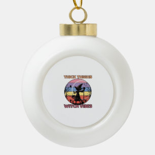 Dicke Oberschenkel Hexen Vibes Halloween Kürbis Si Keramik Kugel-Ornament