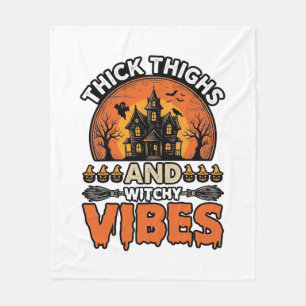 Dicke Oberschenkel Hexen-Vibes Halloween-Shirt-Des Fleecedecke