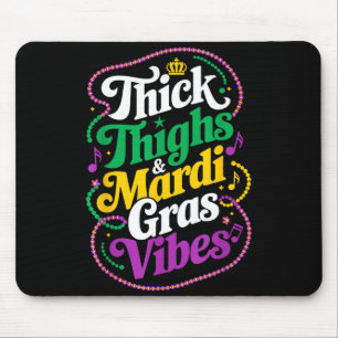 Dicke Oberschenkel Mardi Gras Stimmung Fleur de Li Mousepad