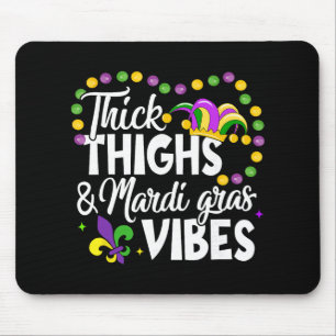 Dicke Oberschenkel Mardi Gras Stimmung Fleur De Li Mousepad
