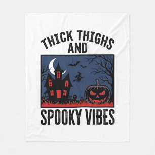 Dicke Oberschenkel Und Gruselige Vibes Halloween-S Fleecedecke