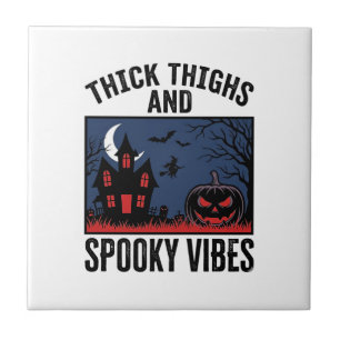 Dicke Oberschenkel Und Gruselige Vibes Halloween-S Fliese