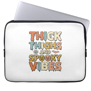 Dicke Oberschenkel und Gruselige Vibes Halloween-S Laptopschutzhülle